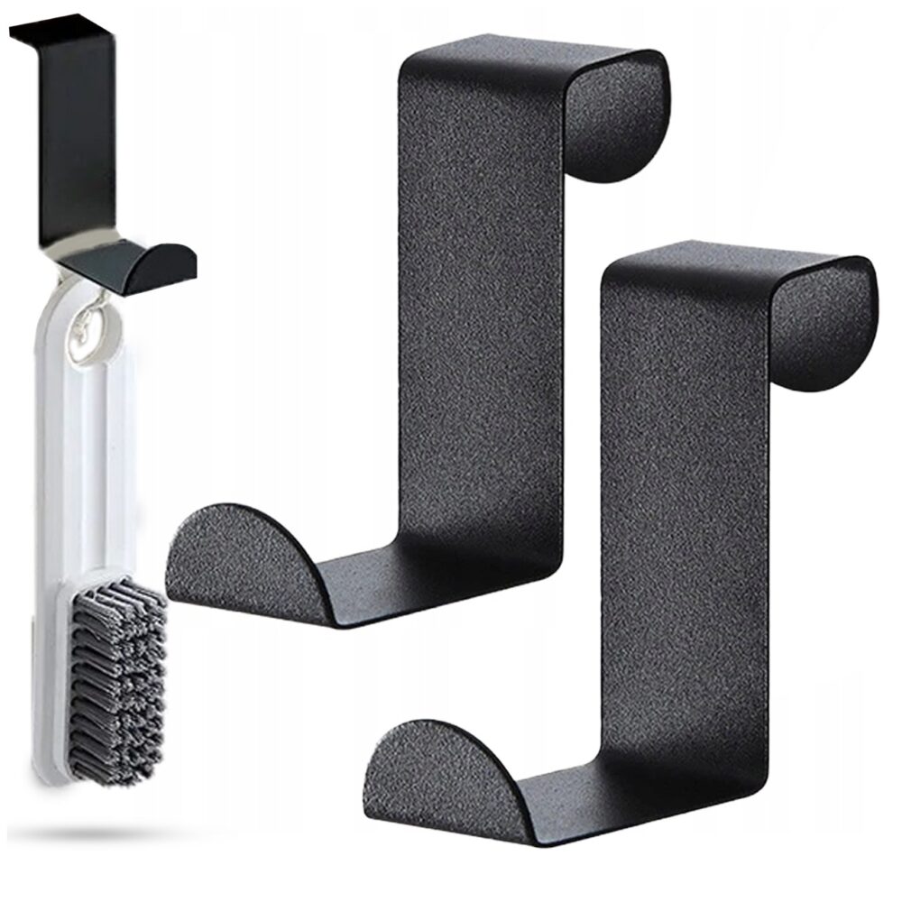 2X UCHWYT WIESZAK NA RĘCZNIKI ŚCIERKI HACZYK NA DRZWI SZAFKĘ METALOWY
