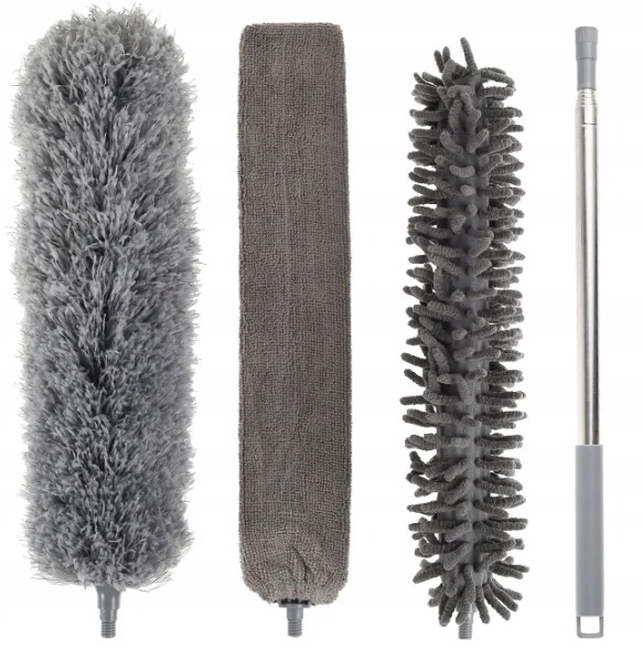 Szczotka Miotełka Teleskopowa do Kurzu + 3 Końcówki Długa 2,80cm