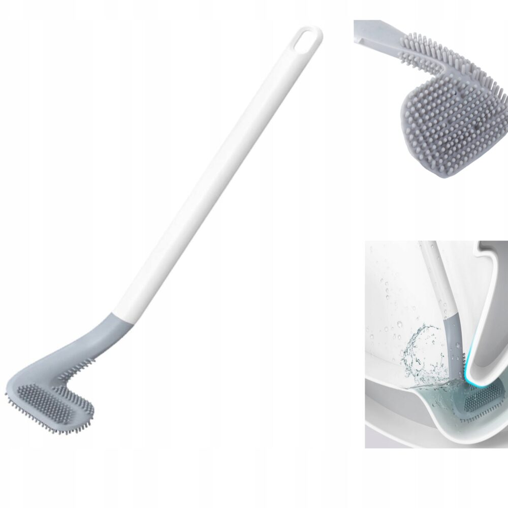 Szczotka do WC Toaletowa do Łazienki Pojemnik Zamknięty Nie Cieknie Biała