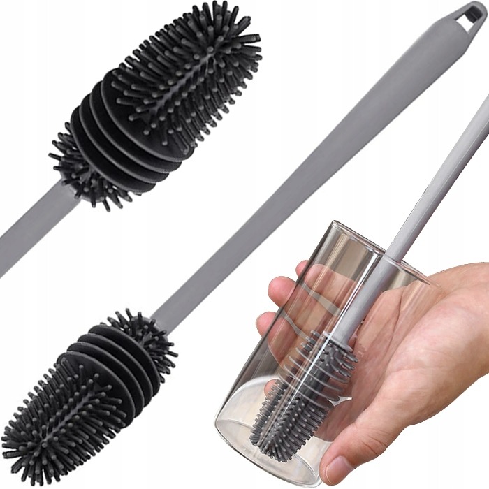 Szczotka Silikonowa do Mycia Butelek Słoików Szklanek