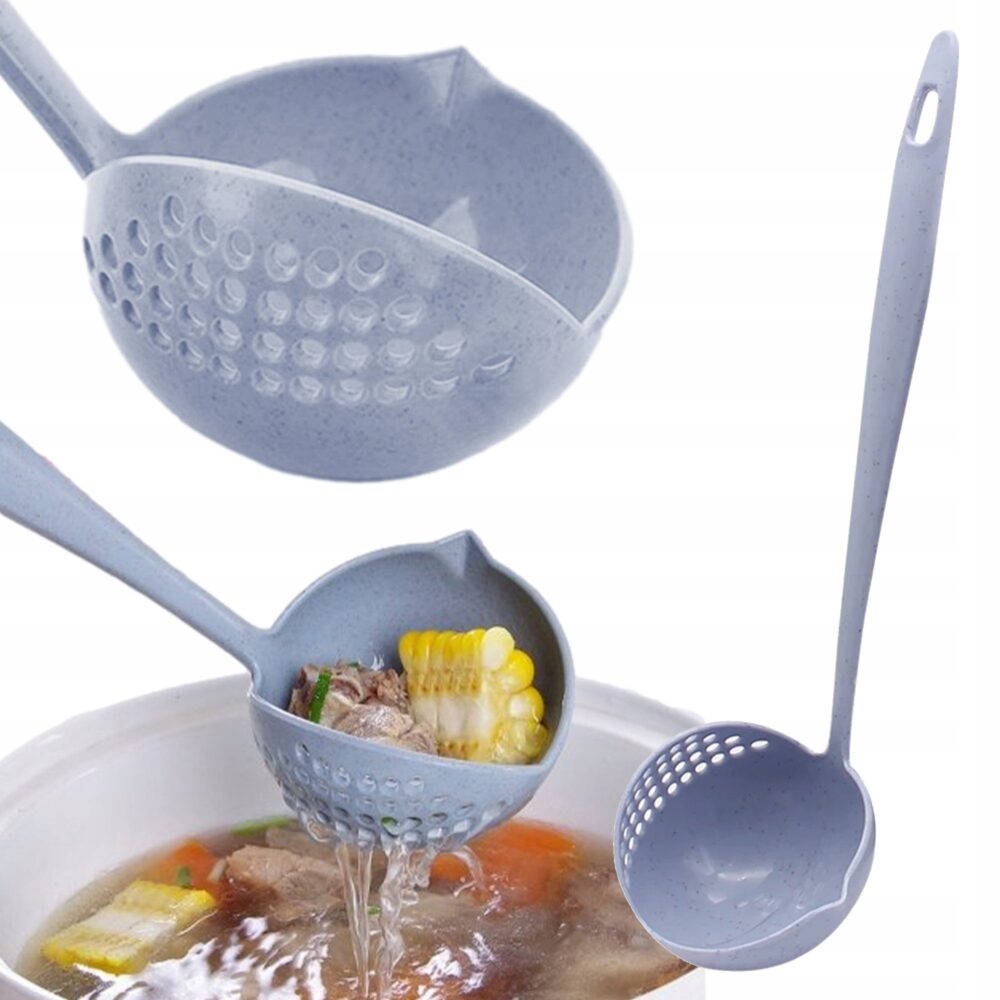 Chochla Łyżka z Cedzakiem Chochelka z Durszlakiem Nabierak Sitko