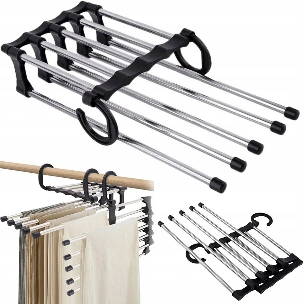 Wieszak Organizer na Spodnie do Szafy Garderoby Wysuwany