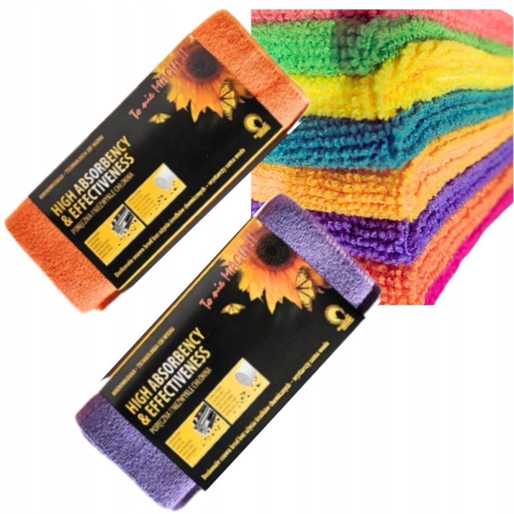 2X ŚCIERKA ŚCIERECZKA Z MIKROFIBRY KUCHENNA SZMATKA DO AUTA 60X50cm 240gsm