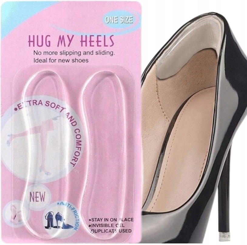 Zapiętki Żelowe do Butów Obuwia Szpilek na Obtarcia Wklejane 2szt