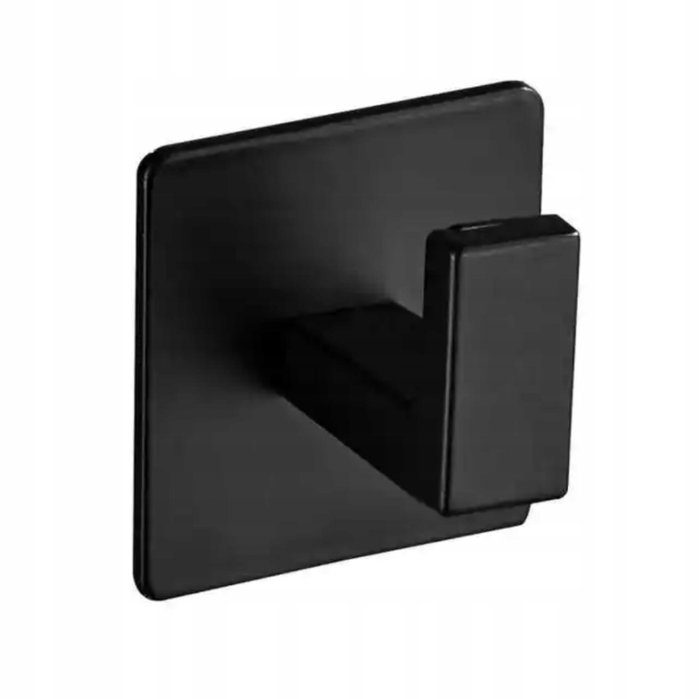 UCHWYT WIESZAK METALOWY NA RĘCZNIKI ŚCIENNY BEZ WIERCENIA TAŚMA CZARNY LOFT