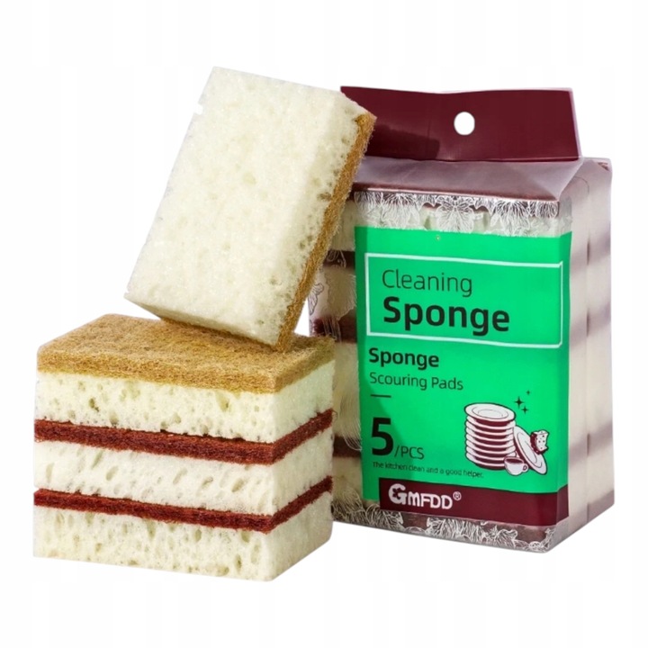 5X ZMYWAK KUCHENNY GĄBKI DO MYCIA NACZYŃ O DUŻEJ GĘSTOŚCI MOCNE I TWAŁE