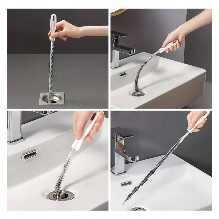 Spirala do Przepychania Zlewu Szczotka do Czyszczenia Odpływu Wycior 60cm - obrazek 3