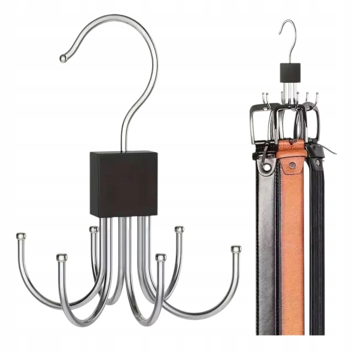 WIESZAK UCHWYT WIELOFUNKCYJNY ORGANIZER DO SZAFY NA PASKI CZAPKI TOREBKI